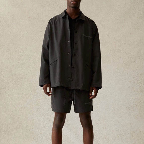 *SOLD* Fear of God Essentials Coaches Black Jacket - Picture 2 of 12